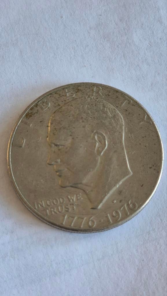 Amerikaanse 1 dollar munt 1776-1976 Eisenhower Bicentennial, Postzegels en Munten, Ophalen of Verzenden, Noord-Amerika, Losse munt