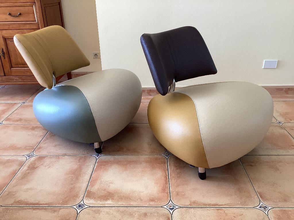 NIEUWE Leolux Pallone Pa(set x2), Ophalen, Design benz Sede Cassina B&b italia knoll vitra, Nieuw, Leer