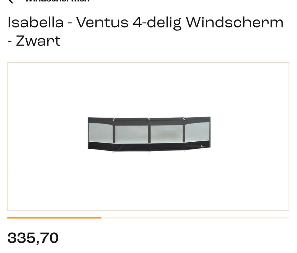 Windscherm, transparant ramen, zwarte rand., Ophalen, Nieuw, Serre
