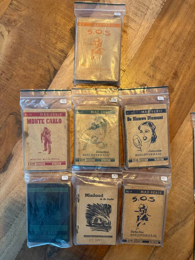 Dick Bos / Maz serie - Complete collectie stripboeken, Boeken, Stripboeken, Gelezen, Complete serie of reeks, Ophalen of Verzenden