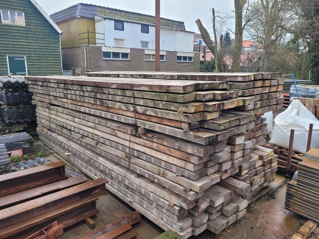 Grenen Balken, Ophalen, Gebruikt, 250 cm of meer, Balken