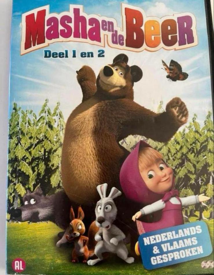 Masha en de Beer - Deel 1 en 2 (Nederlands & Vlaams gesproke, Avontuur, Alle leeftijden, Ophalen of Verzenden, Zo goed als nieuw