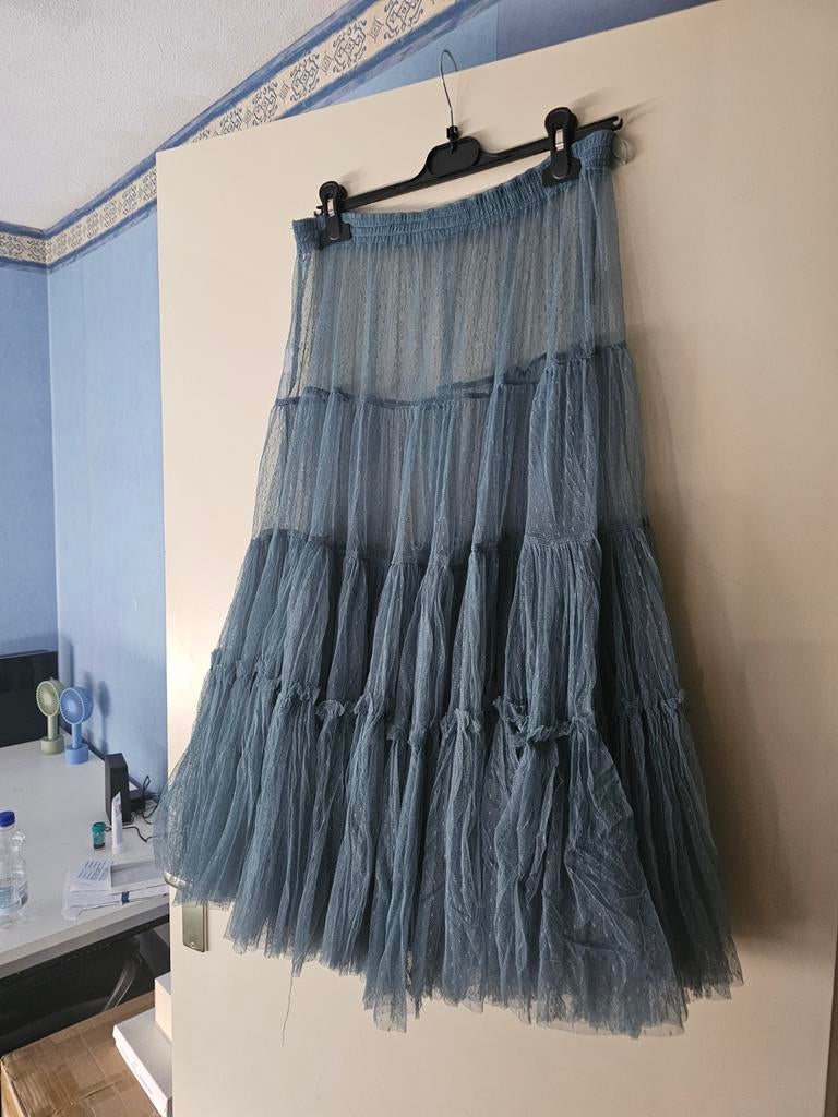 Lichtblauwe PETTICOAT van Bohemia 40/48 incl.verzenden €35,-, Maat 38/40 (M), Zo goed als nieuw, Boven de knie, Verzenden
