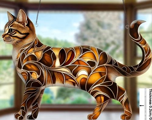 Raskatje glas in loodlook 20 bij 13 cm aan ketting, Verzenden, Nieuw, Wanddecoratie