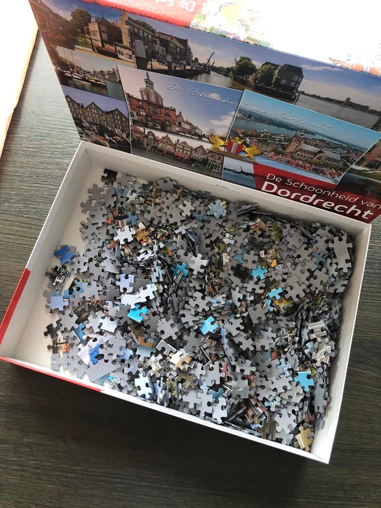 Puzzel De Schoonheid van Dordrecht 1000 stukjes, Ophalen, 500 t/m 1500 stukjes, Zo goed als nieuw, Legpuzzel