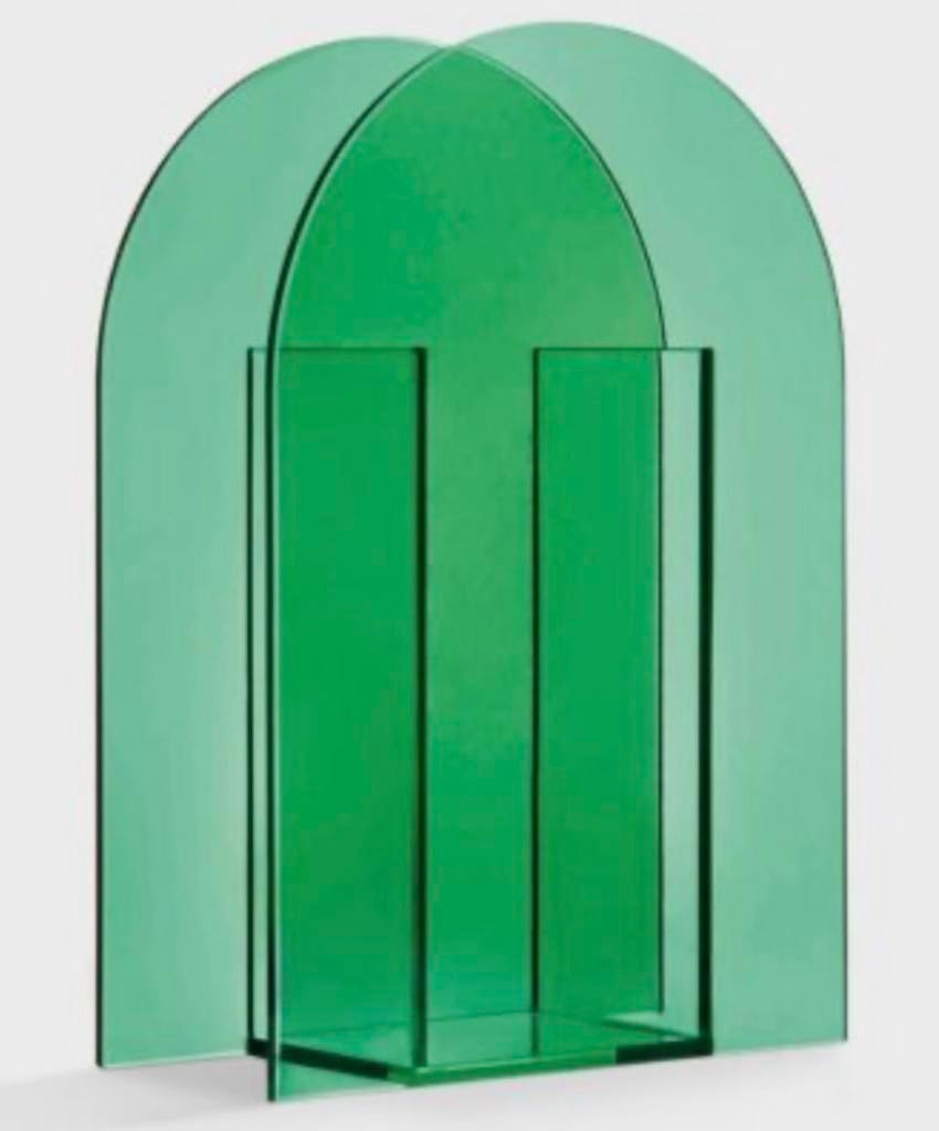 &Klevering Design glas vase memphis style, Huis en Inrichting, 50 tot 75 cm, Ophalen of Verzenden, Groen, Glas