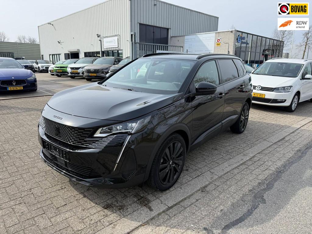 Peugeot 5008 1.2 PureTech GT Black Pack, Navi, NAP, 7 Persoo, Auto's, Gebruikt, 1199 cc, Zwart, Origineel Nederlands