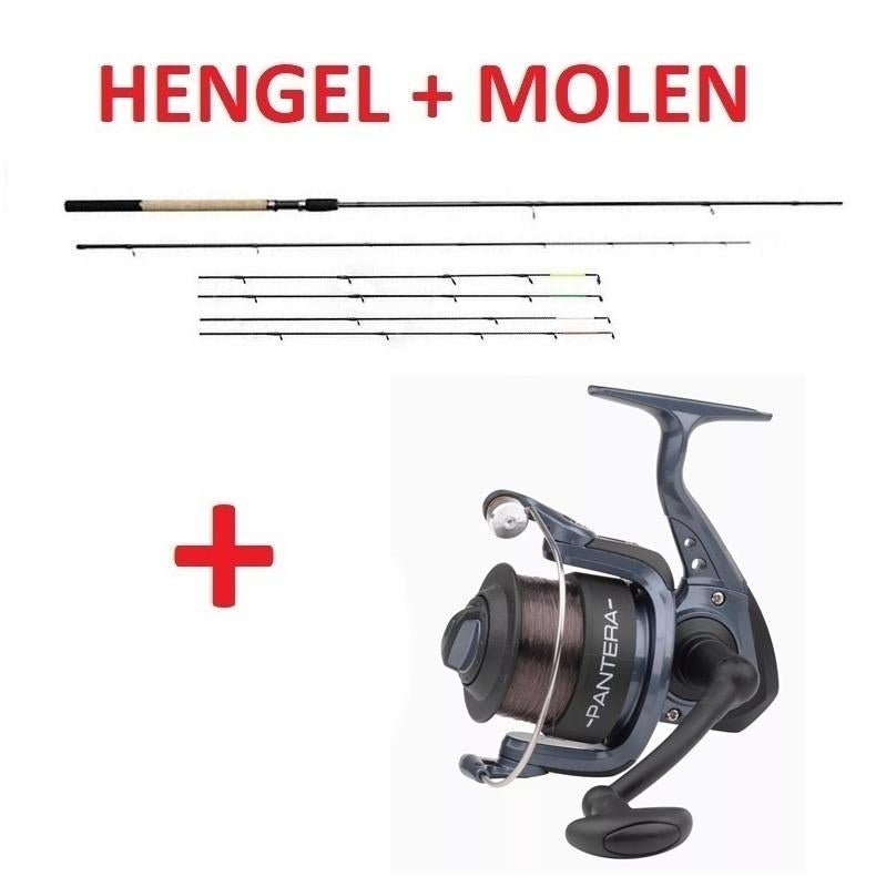 Ron Thompson OTT Feeder Hengel 11 FT - 2D + Molen Nieuw !!, Watersport en Boten, Hengelsport | Karpervissen, Ophalen, Nieuw, Complete set