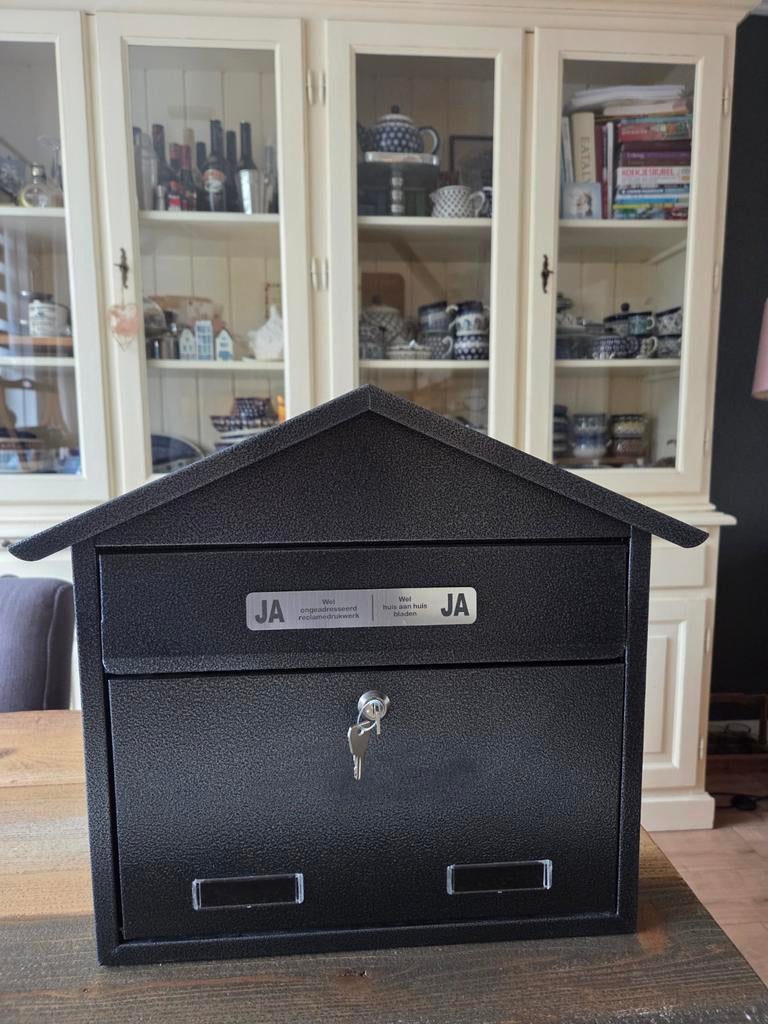 Z.g.a.n. metalen antracietkleurige brievenbus, Ophalen of Verzenden, Gebruikt