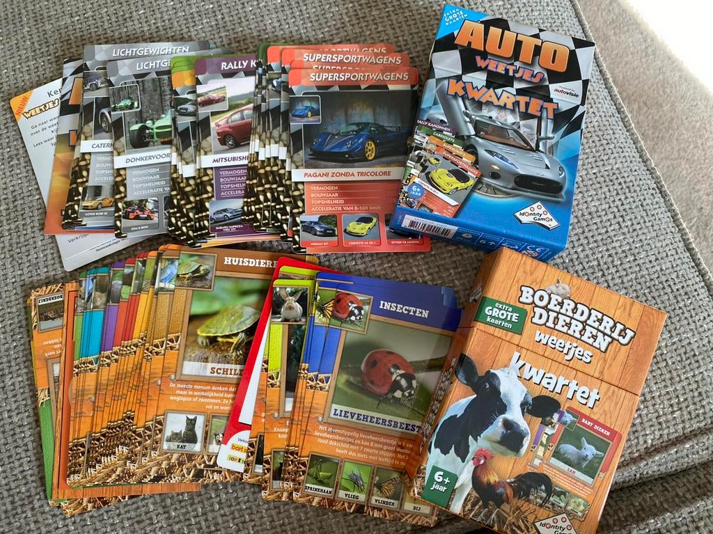 Auto en Boerderij Dieren Kwartet, Drie of vier spelers, Ophalen of Verzenden, Zo goed als nieuw