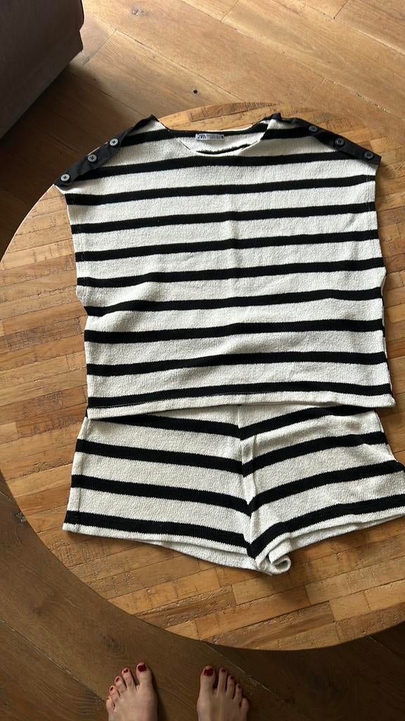 Zara setje short en top als nieuw, Zwart, Zo goed als nieuw, Zonder mouw, Ophalen