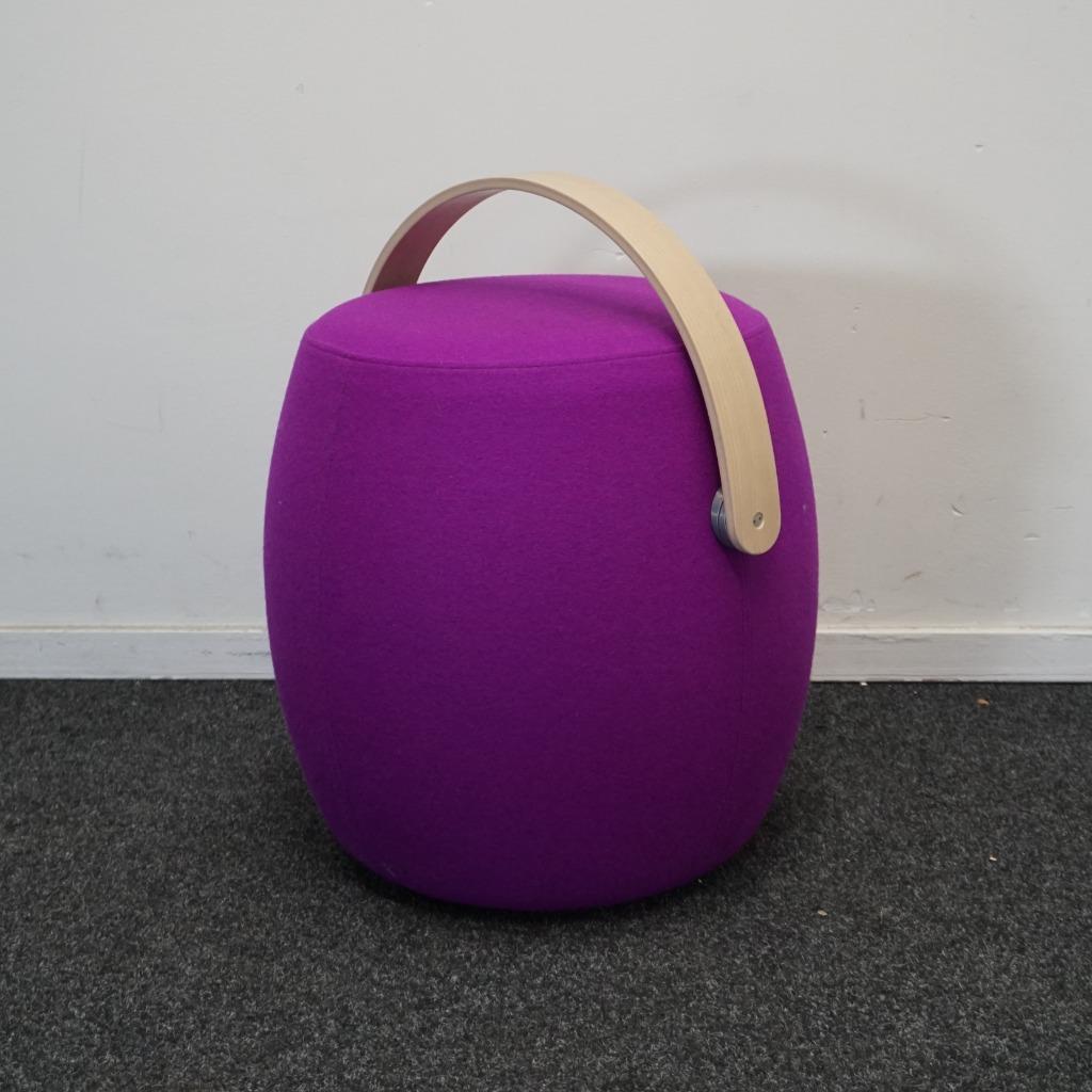 Offecct Carry On Kruk | Poef | Hocker | Paars | Draagbaar, Minder dan 50 cm, -, Rond, Minder dan 50 cm