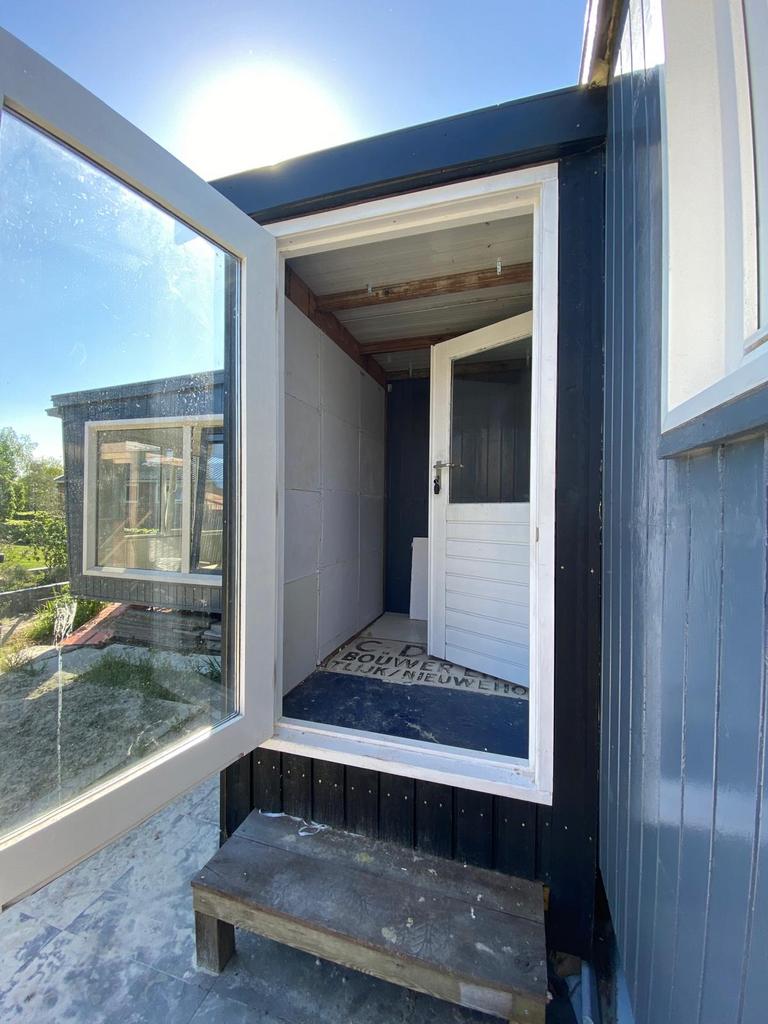 Woonunit / stacaravan, Caravans en Kamperen, Ophalen, Gebruikt