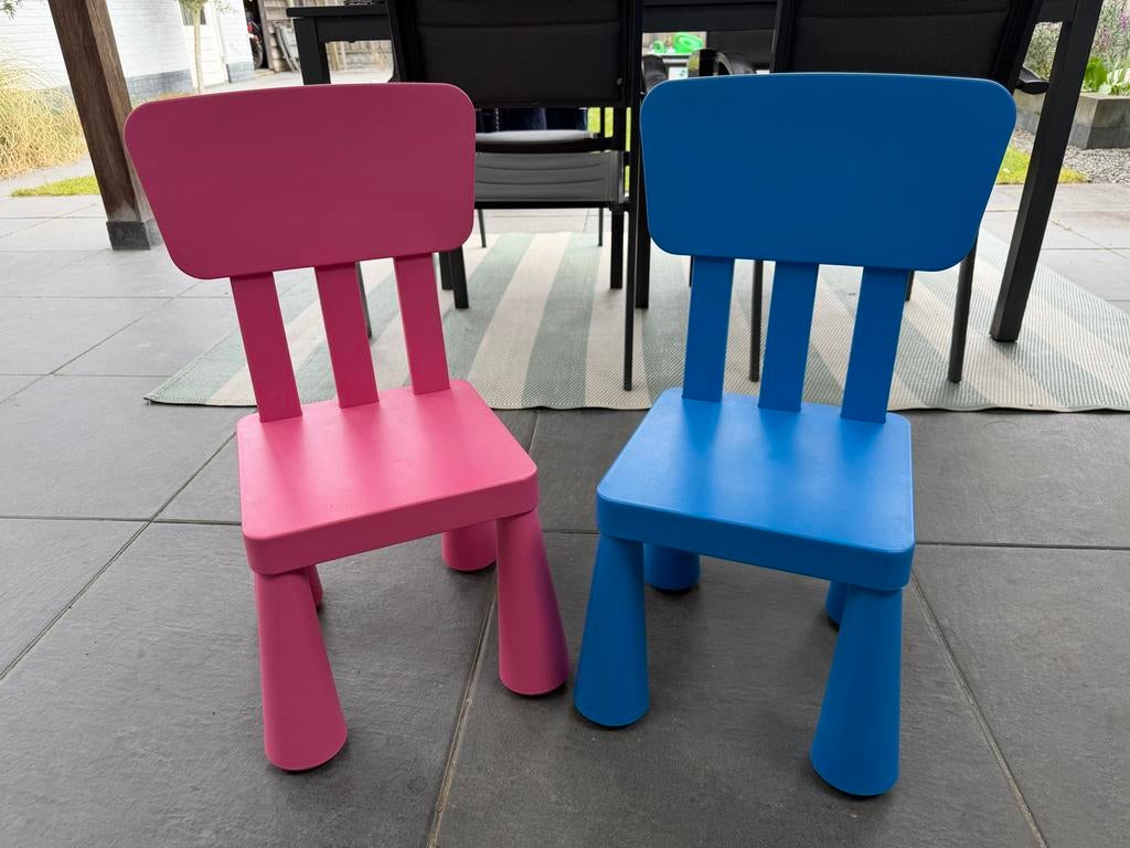 Twee Ikea Mammut stoelen, Ophalen of Verzenden, Gebruikt, Stoel(en)