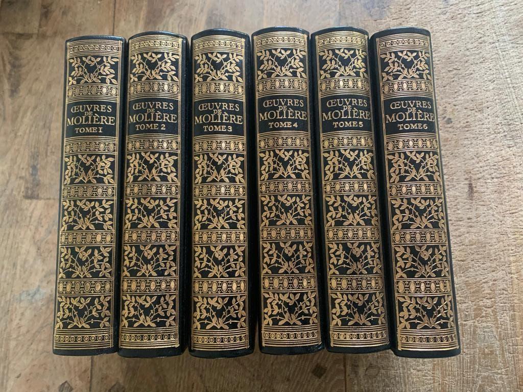 Moliere luxe uitgave in leren banden oude stijl 6 delen, Ophalen of Verzenden