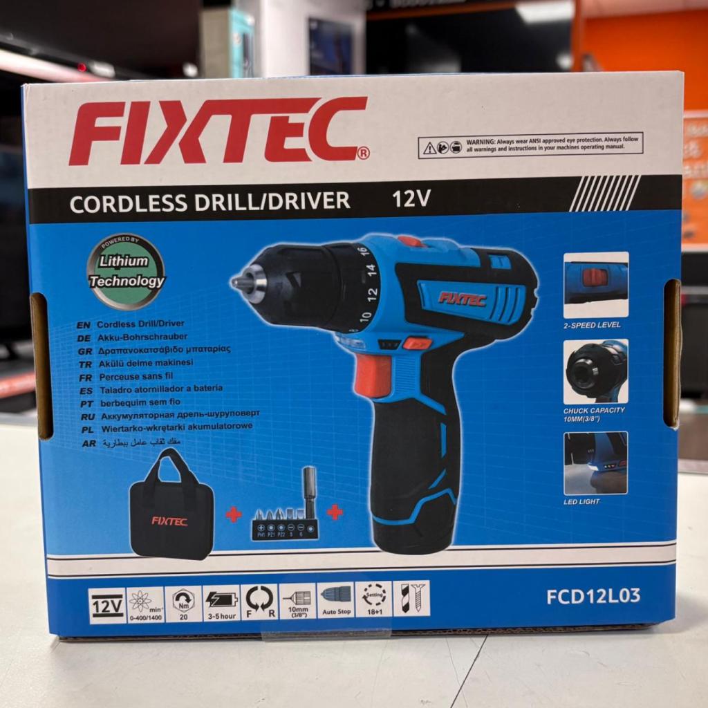 FIXTEC FCD12L03 12V ACCUSCHROEFMACHINE | NIEUW, Fixtec, Zo goed als nieuw, Support@fixtec.com, No. 33, Chienkuo St., 
Taipei 10456
Taiwan
