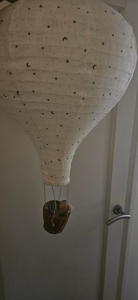 Luchtballon lamp met Maileg muisje, Ophalen of Verzenden, Zo goed als nieuw, Stof, Minder dan 50 cm
