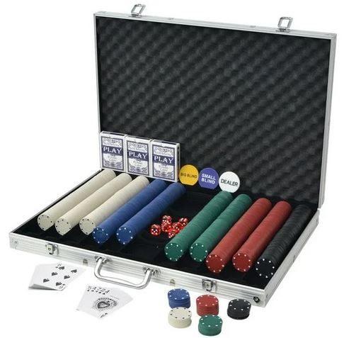 Pokeren pokerset met 1000 chips aluminium GRATIS BEZORGD!, Verzenden, Nieuw, Nvt, Nvt