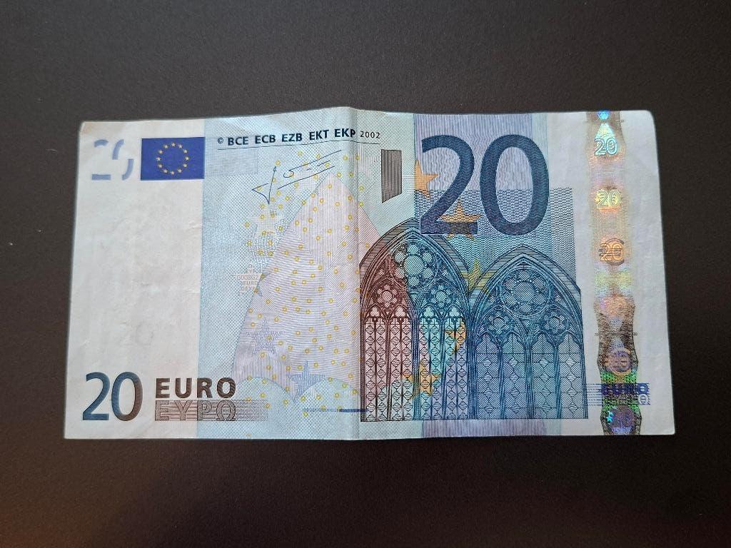 2002 Cyprus 20 euro oude serie Trichet printcode G008, Postzegels en Munten, Bankbiljetten | Europa | Eurobiljetten, Los biljet