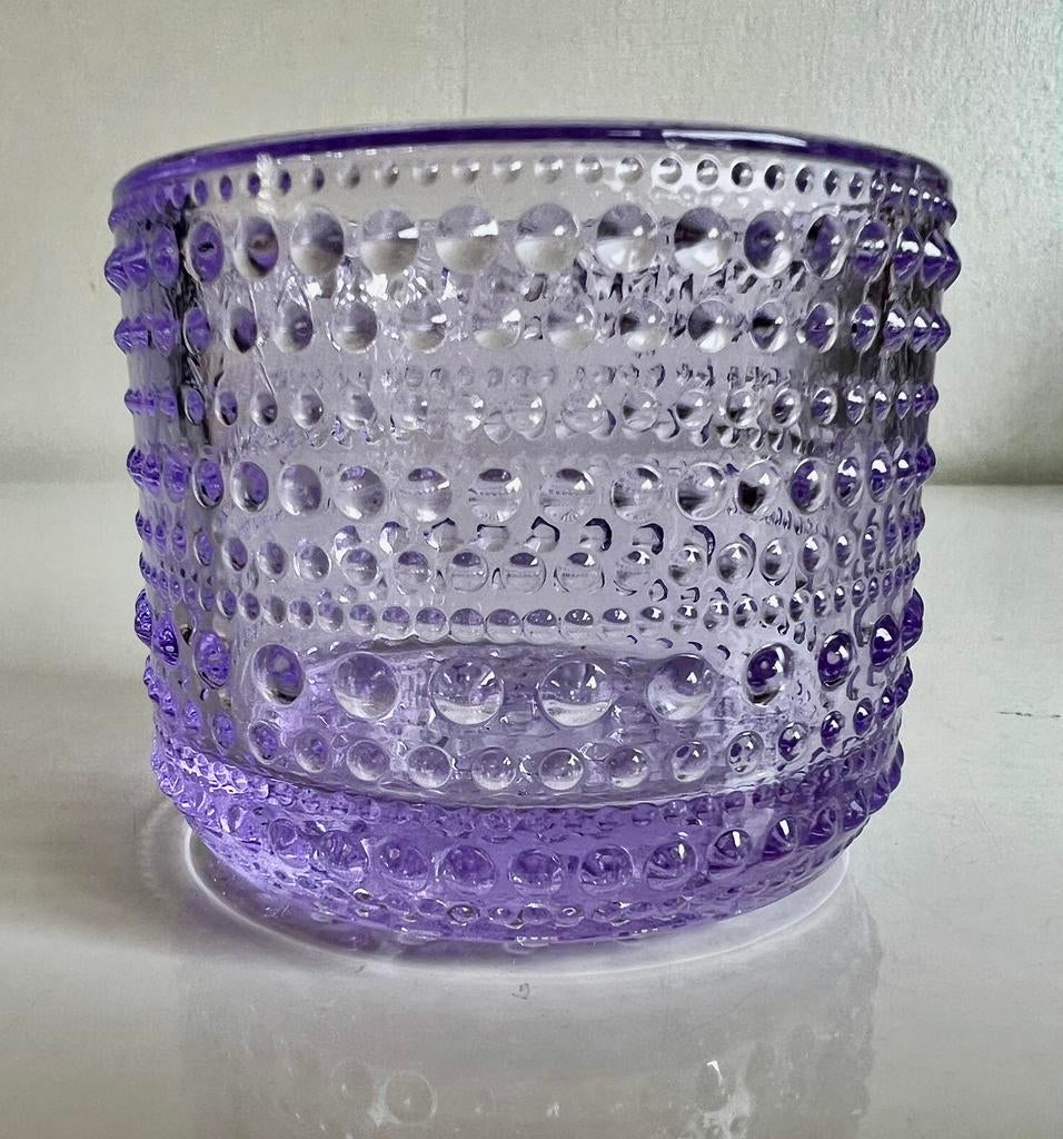 Iittala Kastehelmi Waxinelichthouder Lavendel Toikka, Huis en Inrichting, Ophalen of Verzenden, Zo goed als nieuw, Overige materialen