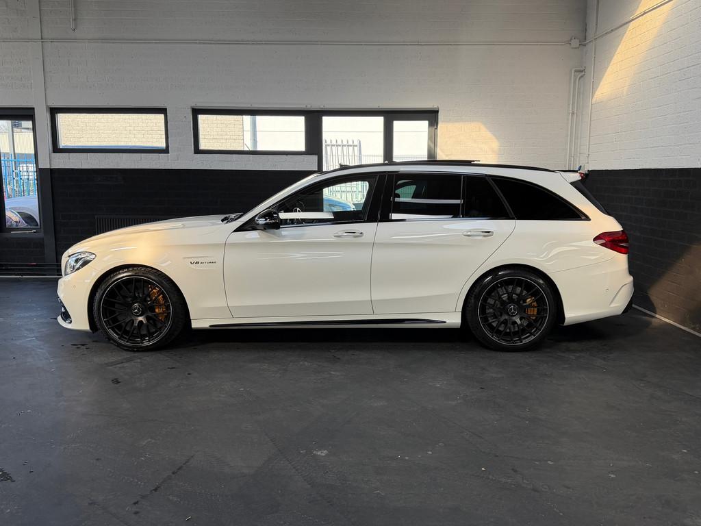 Mercedes-Benz C-klasse Estate AMG 63 S | 510PK | Pearl White, Automaat, Achterwielaandrijving, Gebruikt, Wit