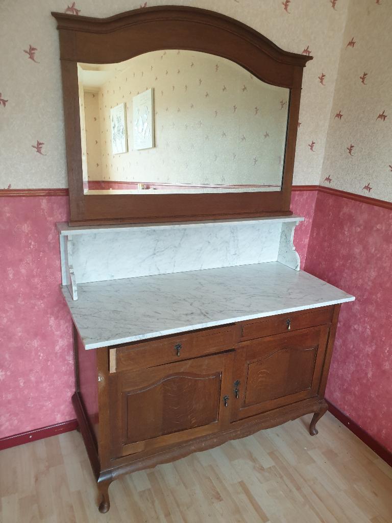 Dressoir met spiegel, Huis en Inrichting, Kasten | Dressoirs, Ophalen, Gebruikt, 100 tot 150 cm, Klassiek