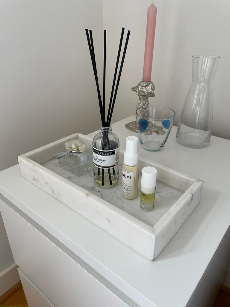 Marmeren Dienblad — Westwing, Huis en Inrichting, Woonaccessoires | Dienbladen, Ophalen of Verzenden, Zo goed als nieuw, Rechthoekig