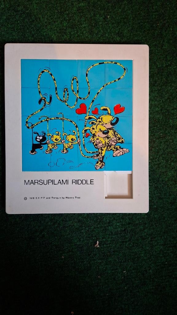 Vintage Marsupilami Schuifpuzzel (1978), Franquin, Zeldzaam!, Verzamelen, Stripfiguren, Ophalen of Verzenden, Overige figuren