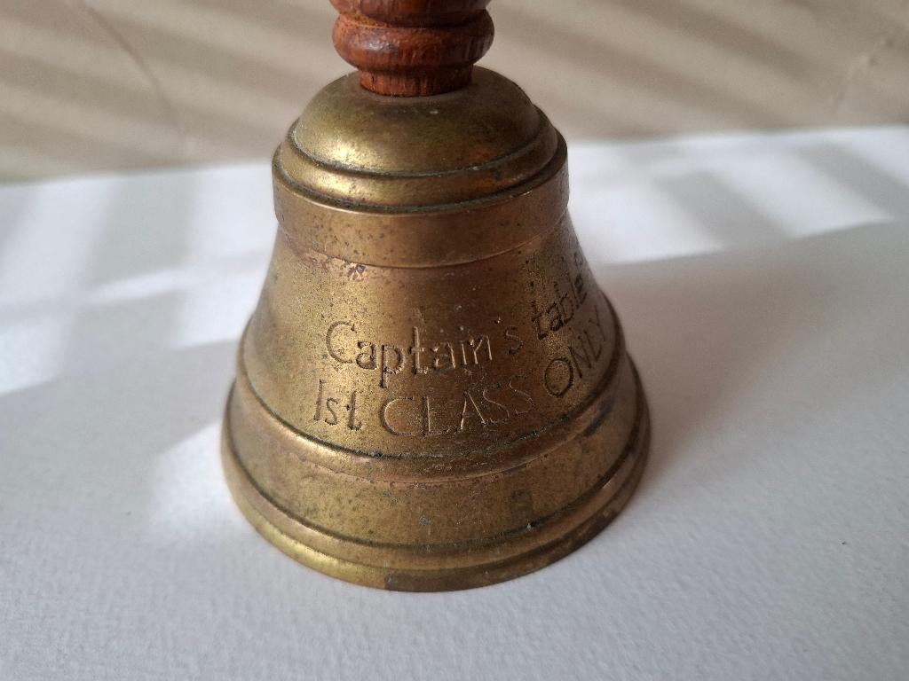 Tafelbel brons Captain's table, Ophalen of Verzenden