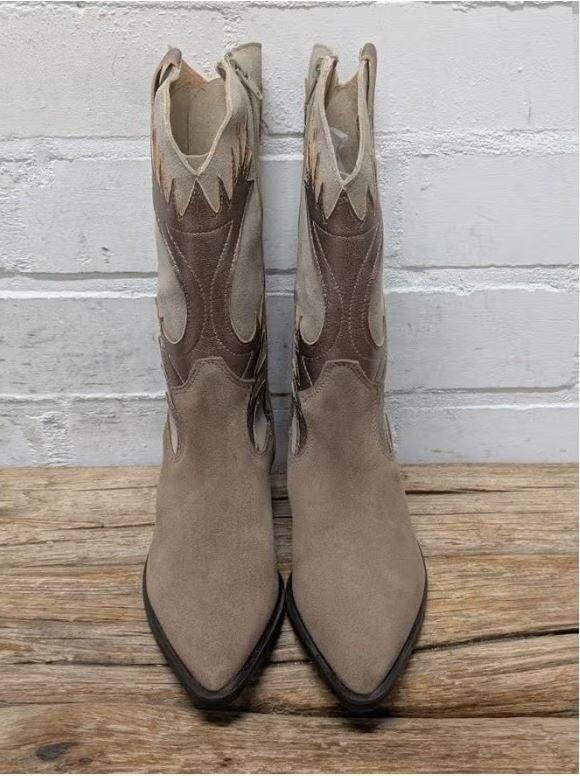 DWARS - Leren western boots maat 39 - Nieuw €179,95 - DWRS, DWRS, Hoge laarzen, Beige, Nieuw