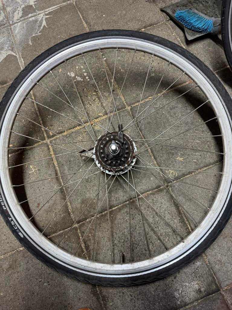 Voor- en achterwielset met Nexus 8 speed en naafdynamo, Gebruikt, Aluminium, Stadsfiets, Ophalen