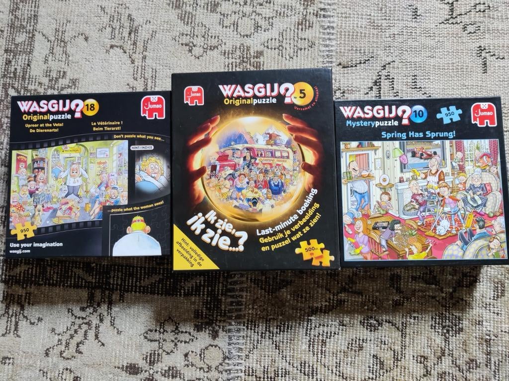 3 Wasgij puzzels, Ophalen