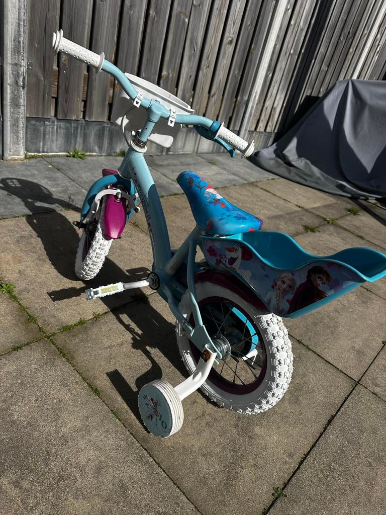 Disney Frozen 2 Meidenfiets 12 inch met zijwieltjes, Ophalen, Zo goed als nieuw, Minder dan 16 inch, Zijwieltjes