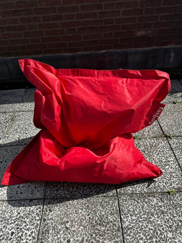 Fatboy Junior zitzak - Rood, 100x130 cm, Huis en Inrichting, Zitzakken, Ophalen, Gebruikt, Rood, Zitzak