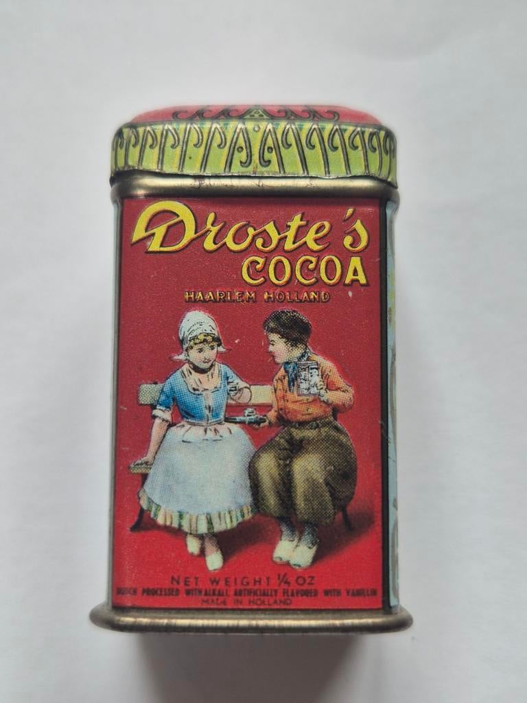 Droste Boy and Girl cacao monster blikje, Ophalen of Verzenden, Gebruikt, Overige, Droste