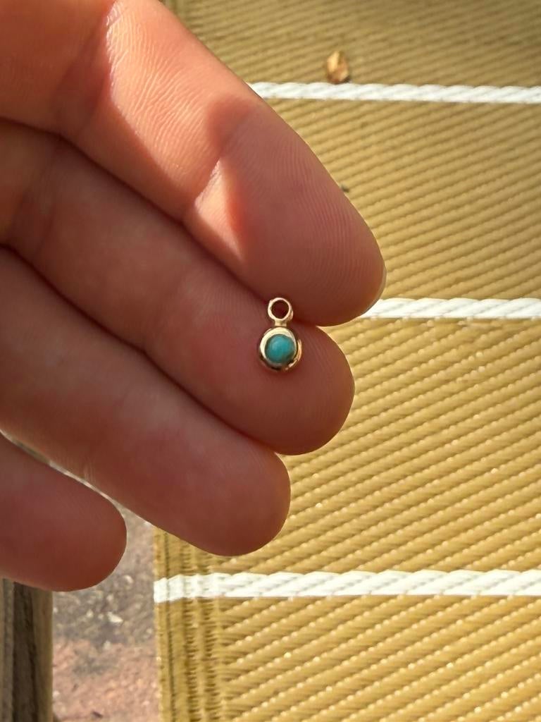 Hanger goud blauwe steen edelsteen, Overige voorstellingen, Nieuw, Ophalen of Verzenden, Met edelsteen