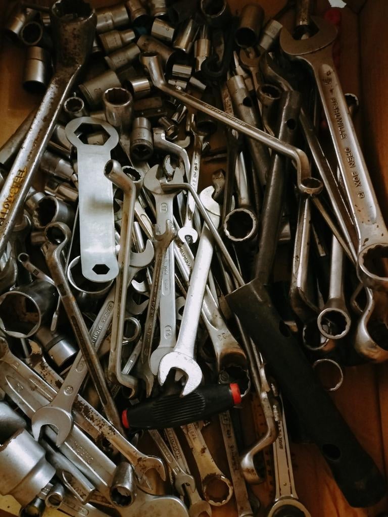 Grote partij steeksleutels, ringsleutels en doppen, Doe-het-zelf en Verbouw, Gereedschap | Handgereedschap, Ophalen