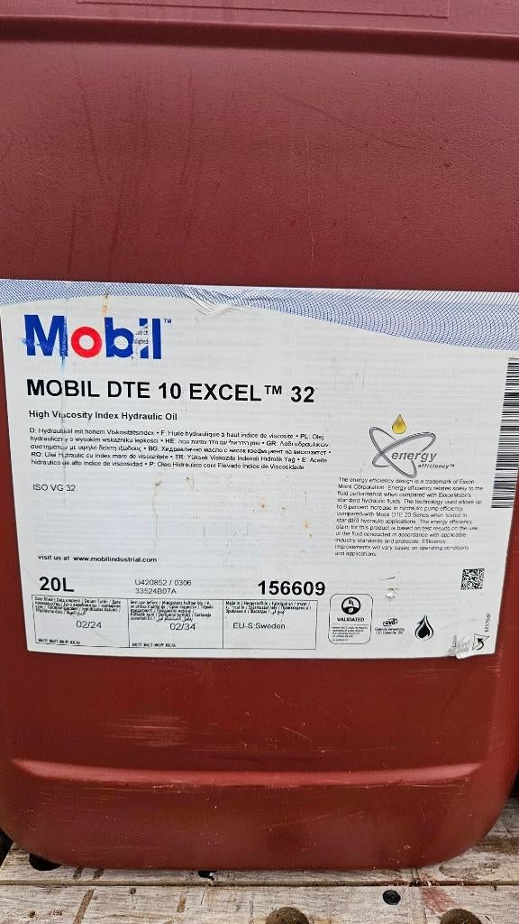 Hydrauliek olie MOBIL DTE 10 EXCEL 15 & 32 & 68 + SHC 630, Ophalen