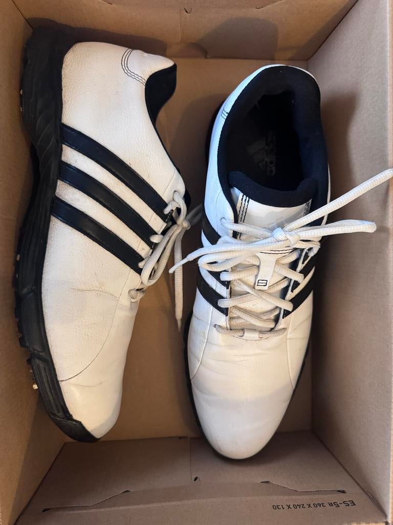 Adidas golfschoenen maat 46 - Wit/Zwart maat 11, Sport en Fitness, Golf, Ophalen of Verzenden, Gebruikt, Schoenen, Overige merken