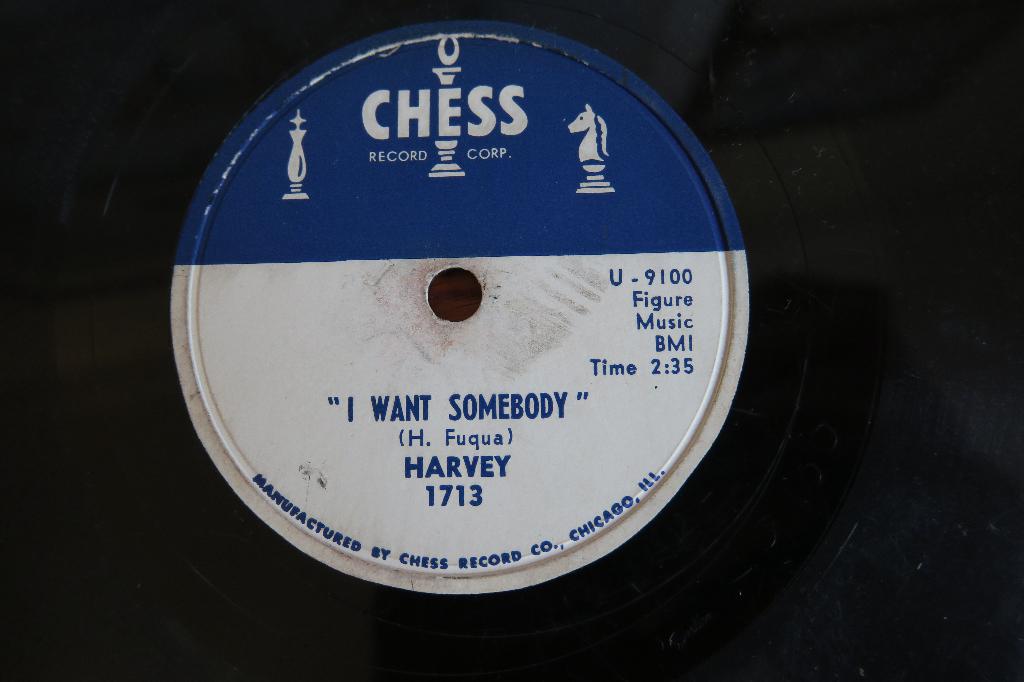 Harvey Fuqua I Want Somebody 78 toeren 78 rpm jukebox blues, Ophalen of Verzenden, Voor 1960, Gebruikt, 10 inch
