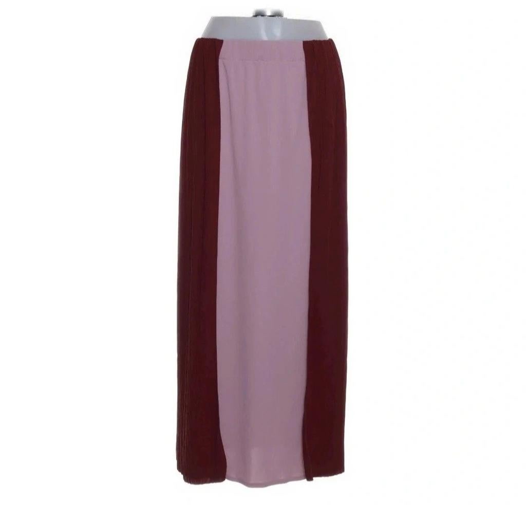 Max Mara Leisure Burgundy Maxi Rok Nieuw M, Kleding | Dames, Maat 38/40 (M), Verzenden, Max Mara, Nieuw