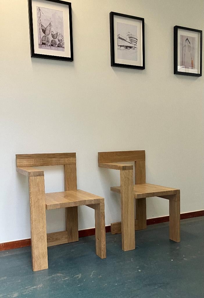 Set Steltman stoel Rietveld (Copy), Huis en Inrichting, Twee, Overige kleuren, Nieuw, Hout