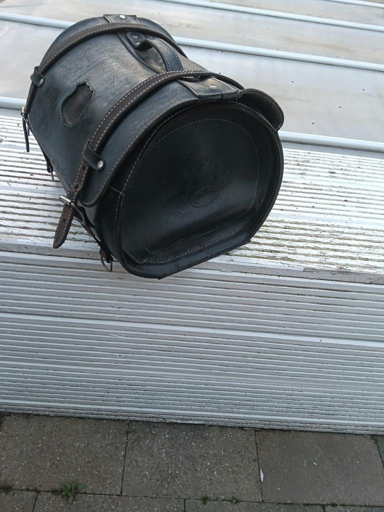 Motortas Route 66, echt leer, Motoren, Ophalen of Verzenden