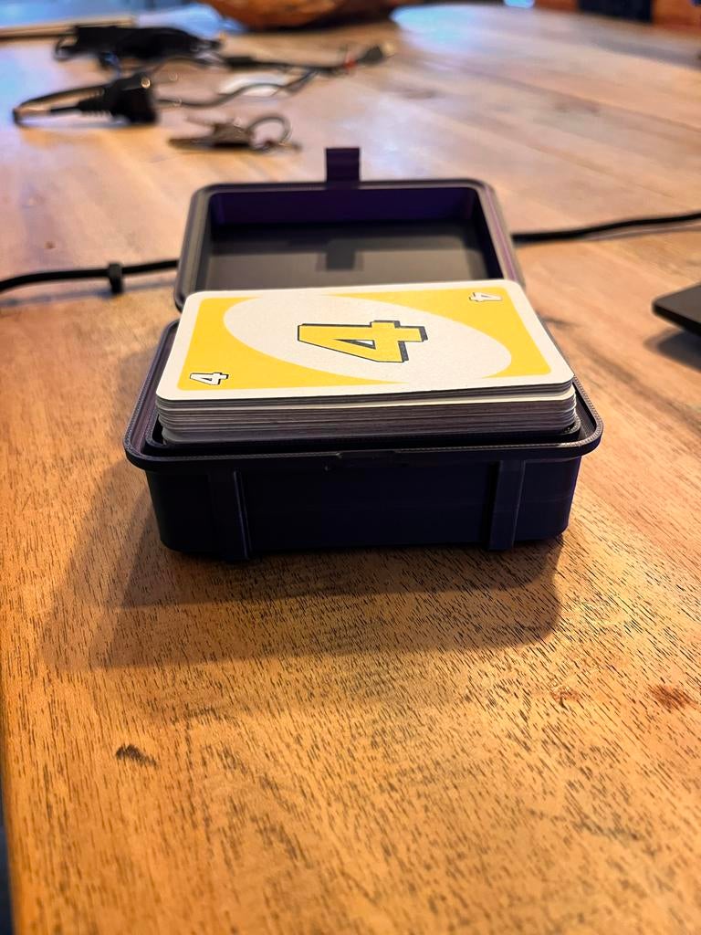 Stevige plastic opbergdoos voor Uno of speelkaarten, Ophalen of Verzenden, Nieuw