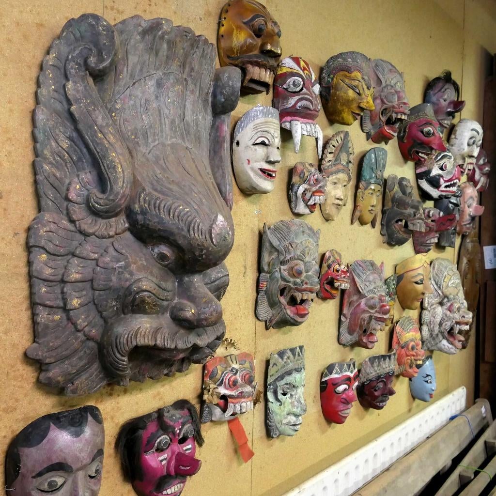 Masker MX5 Topeng Wayang Tribal Bali Java Shaman Indonesie, Ophalen of Verzenden