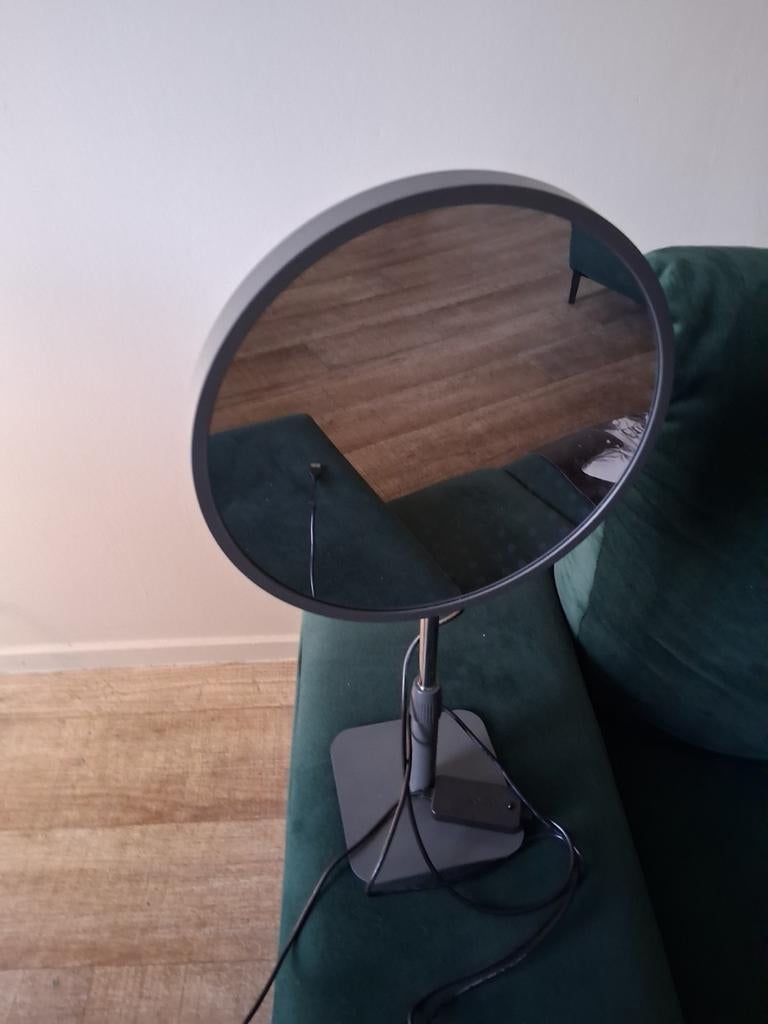 Led,lamp,spiegel, Minder dan 50 cm, Rond, Ophalen of Verzenden, Zo goed als nieuw