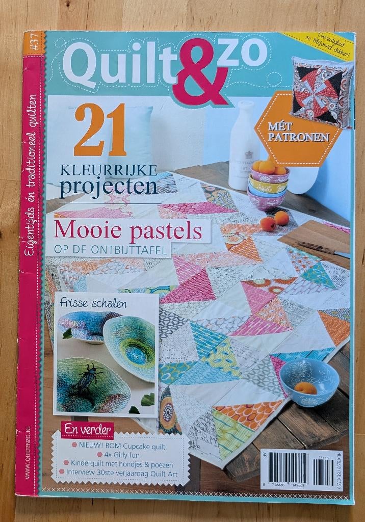 Quilt & zo nr 37 uit 2016, Ophalen of Verzenden, Zo goed als nieuw, Borduren en Naaien