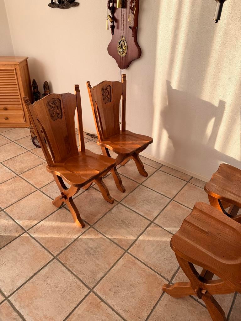 Oosterwijk stoelen 4 stuks, Ophalen, Gebruikt, Bruin, Vier