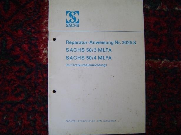 Sachs 50/3  50/4  MLFA reparatur anweisung handboek, Ophalen of Verzenden, Gebruikt