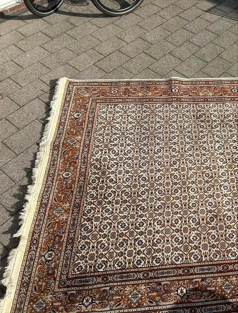 Perzisch tapijt, (met certificaat), 3.10 x 2.06 meter, Ophalen, Bruin, Gebruikt, 200 cm of meer